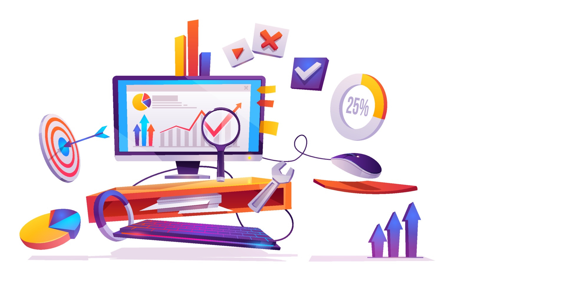 SEO ranking analysis internet technology banner